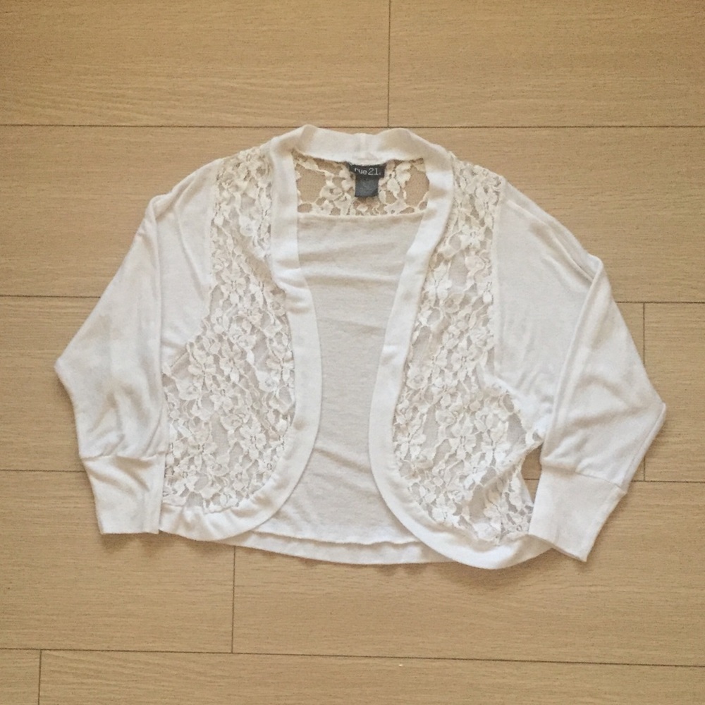 Rue21 White Cardigan
